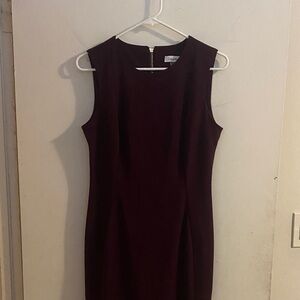 Calvin Klein Women's Deep Burgundy Midi Dress